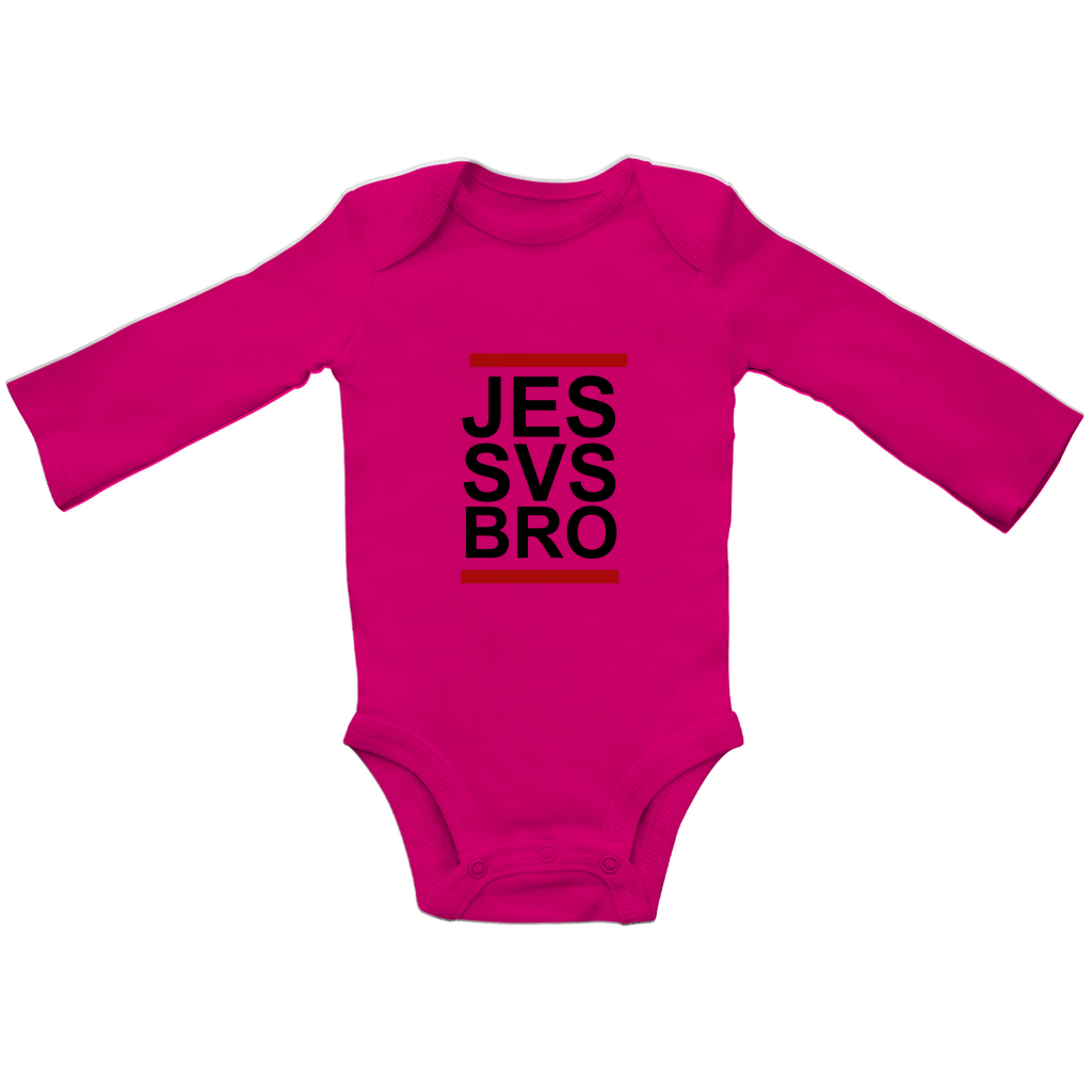 JESUS SAVES BRO - JES SVS BRO - BABY BODYSUIT LONGSLEEVE