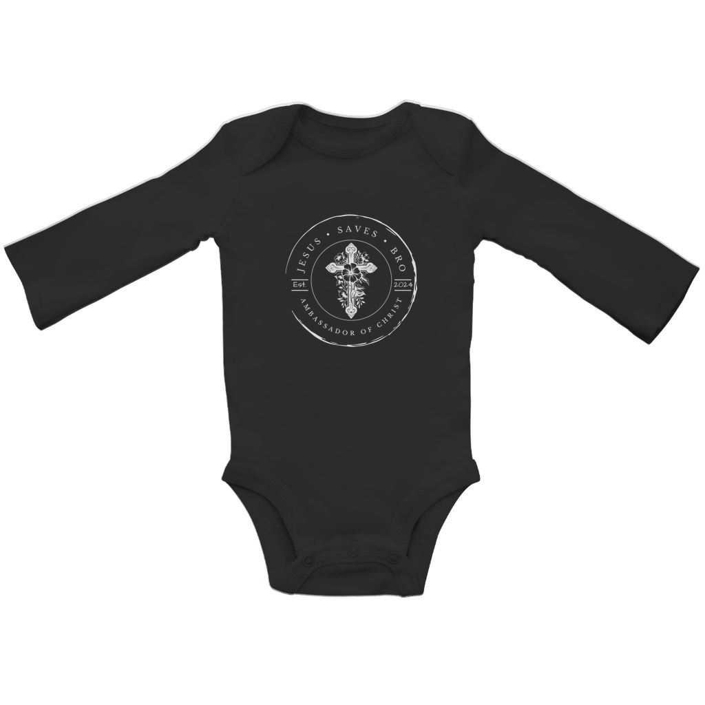 JESUS SAVES BRO - JSB-LOGO - BABY BODYSUIT LONGSLEEVE