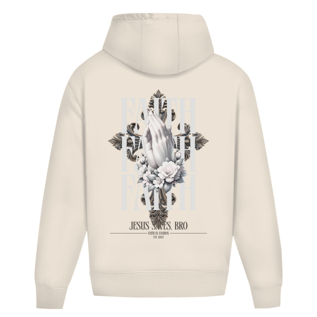 JESUS SAVES BRO - PRAYING HANDS - OVERSIZE HOODIE - UNISEX