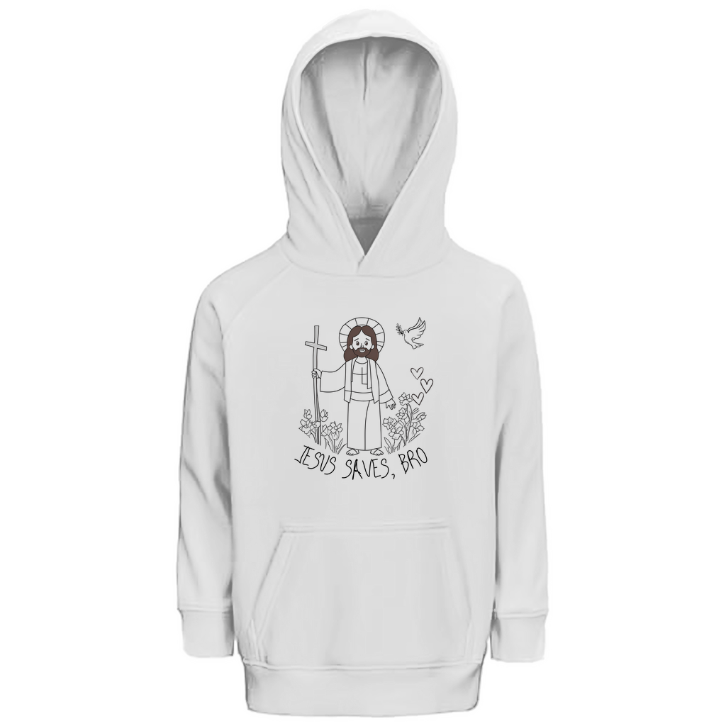 JESUS SAVES BRO - JESUS SAVES - KIDS HOODIE
