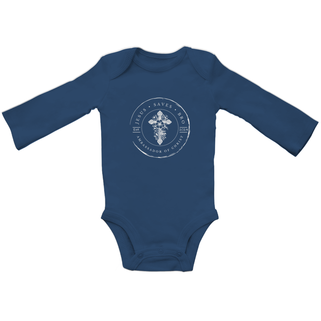 JESUS SAVES BRO - JSB-LOGO - BABY BODYSUIT LONGSLEEVE