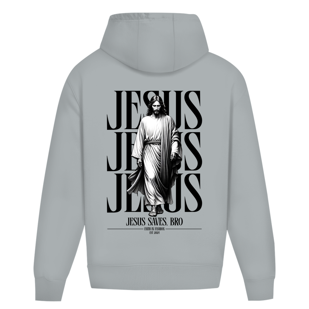 JESUS SAVES BRO - WALKING WITH JESUS - OVERSIZE HOODIE - UNISEX