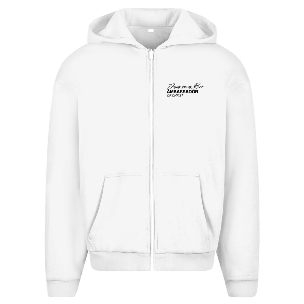 JESUS SAVES BRO - PRAYING HANDS - ZIPPER - UNISEX - OVERSIZE