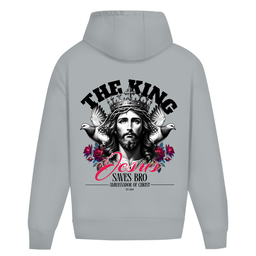 JESUS SAVES BRO - THE KING - OVERSIZE HOODIE - UNISEX