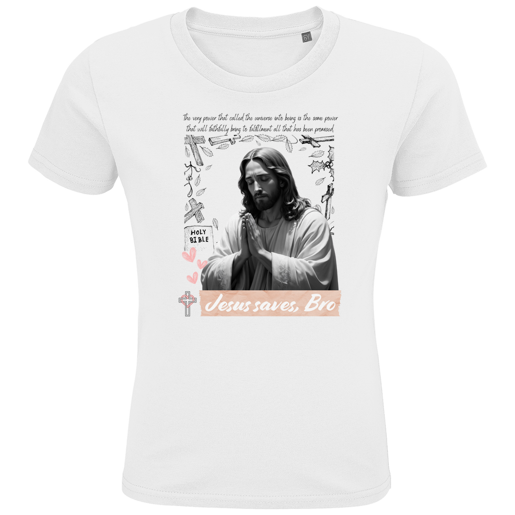 JESUS SAVES BRO - JESUS PRAYS - T-SHIRT KIDS
