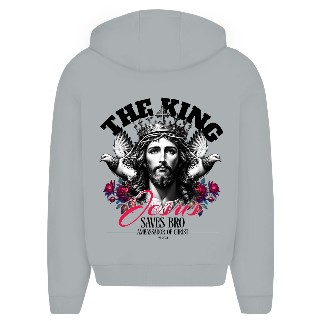 JESUS SAVES BRO - THE KING - ZIPPER - UNISEX - OVERSIZE