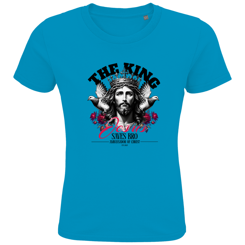 JESUS SAVES BRO - THE KING - T-SHIRT KIDS