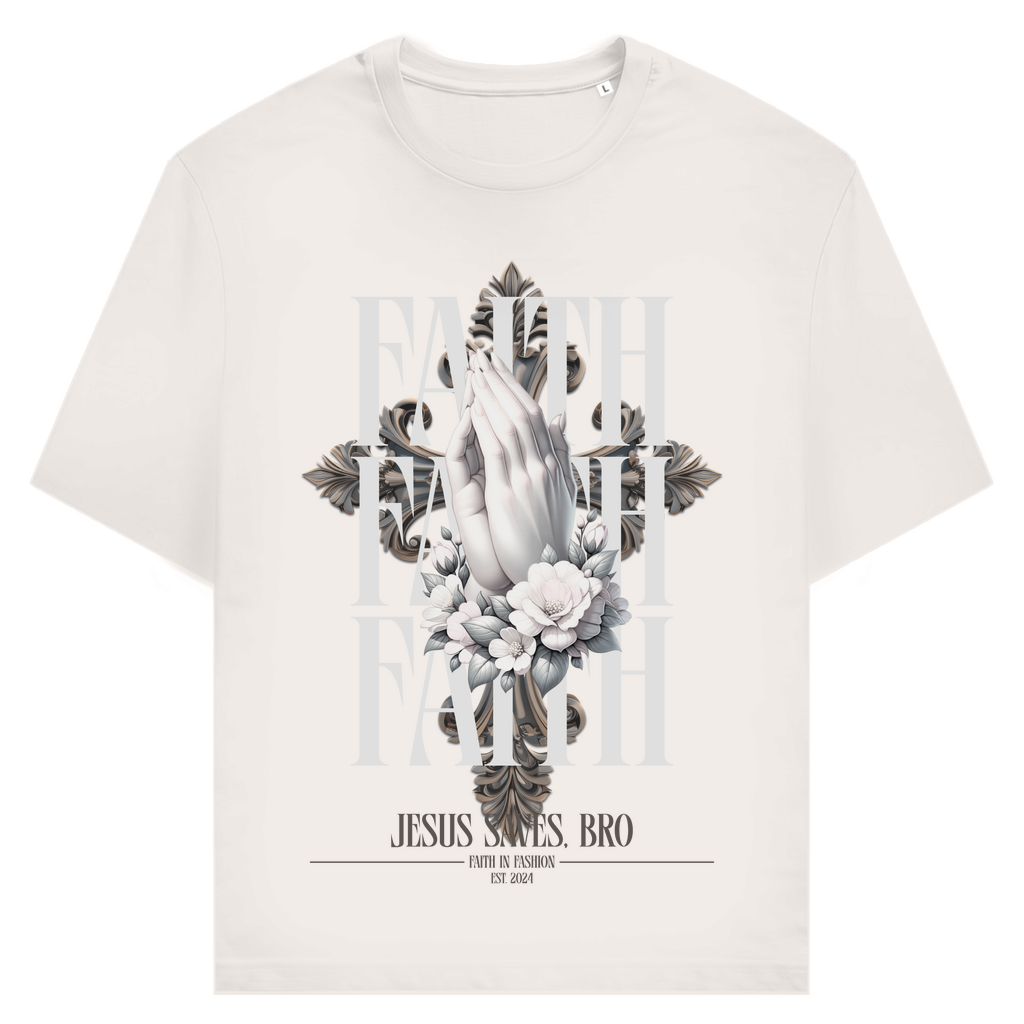 JESUS SAVES BRO - PRAYING HANDS - T-SHIRT - UNISEX