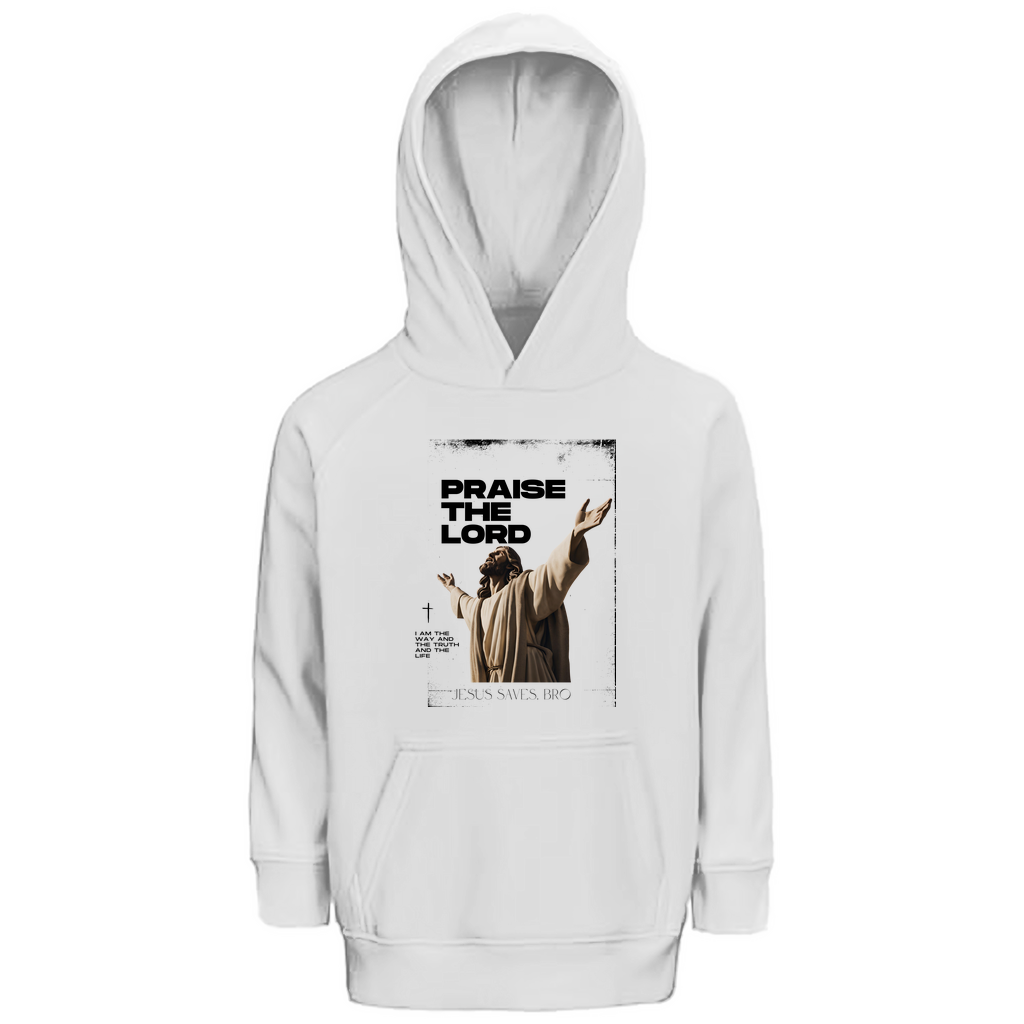 JESUS SAVES BRO - PRAISE THE LORD - KIDS HOODIE