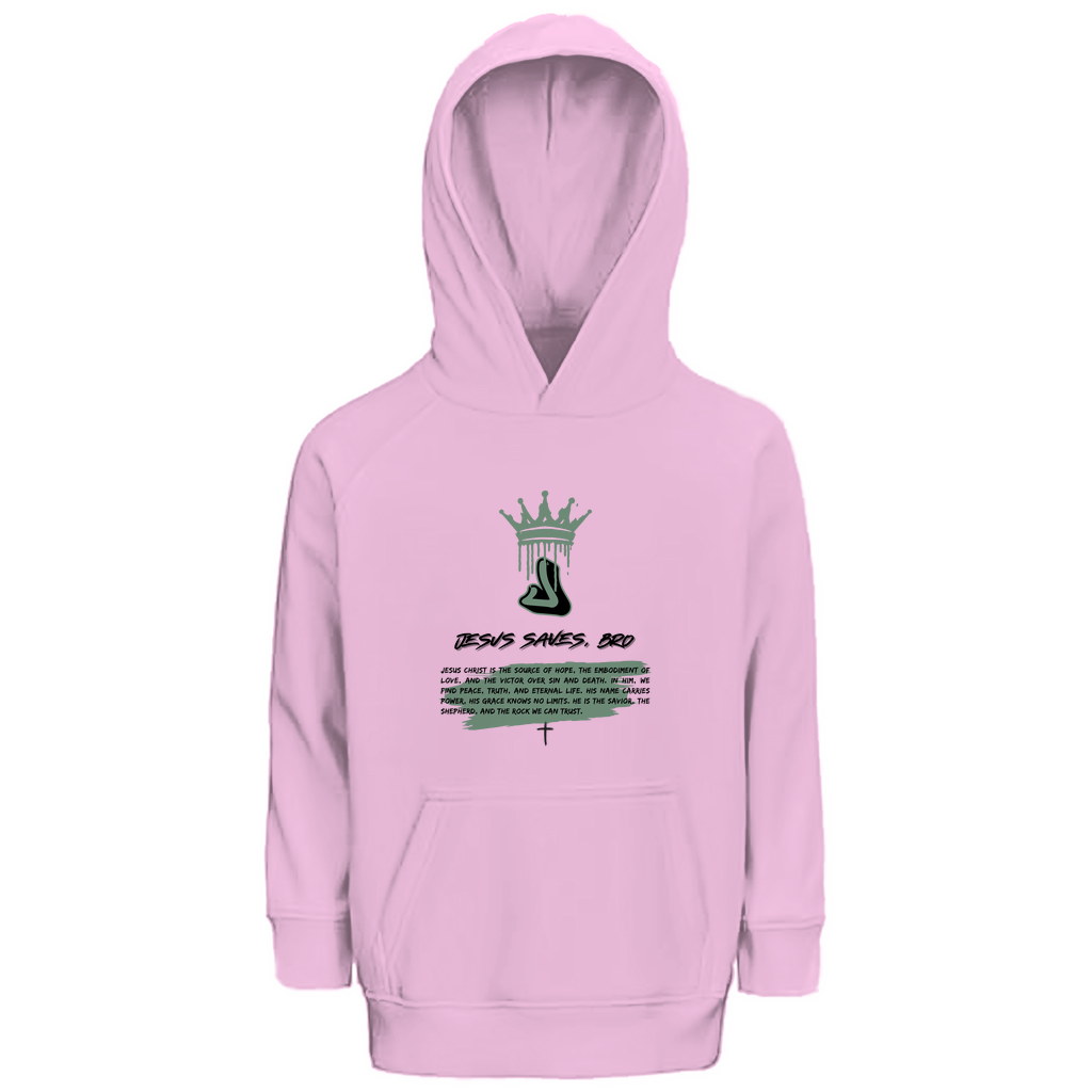 JESUS SAVES BRO - SOURCE OF HOPE - KIDS HOODIE