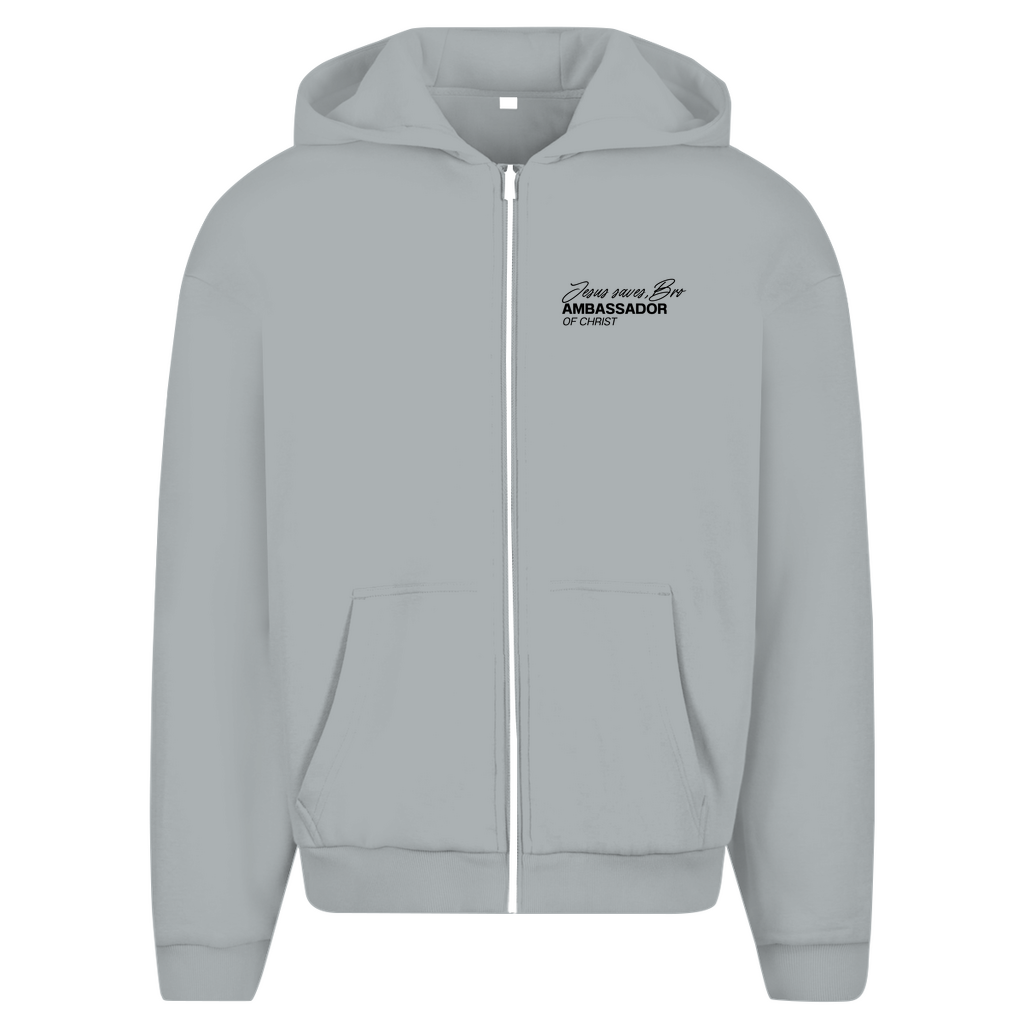 JESUS SAVES BRO - PRAYING HANDS - ZIPPER - UNISEX - OVERSIZE