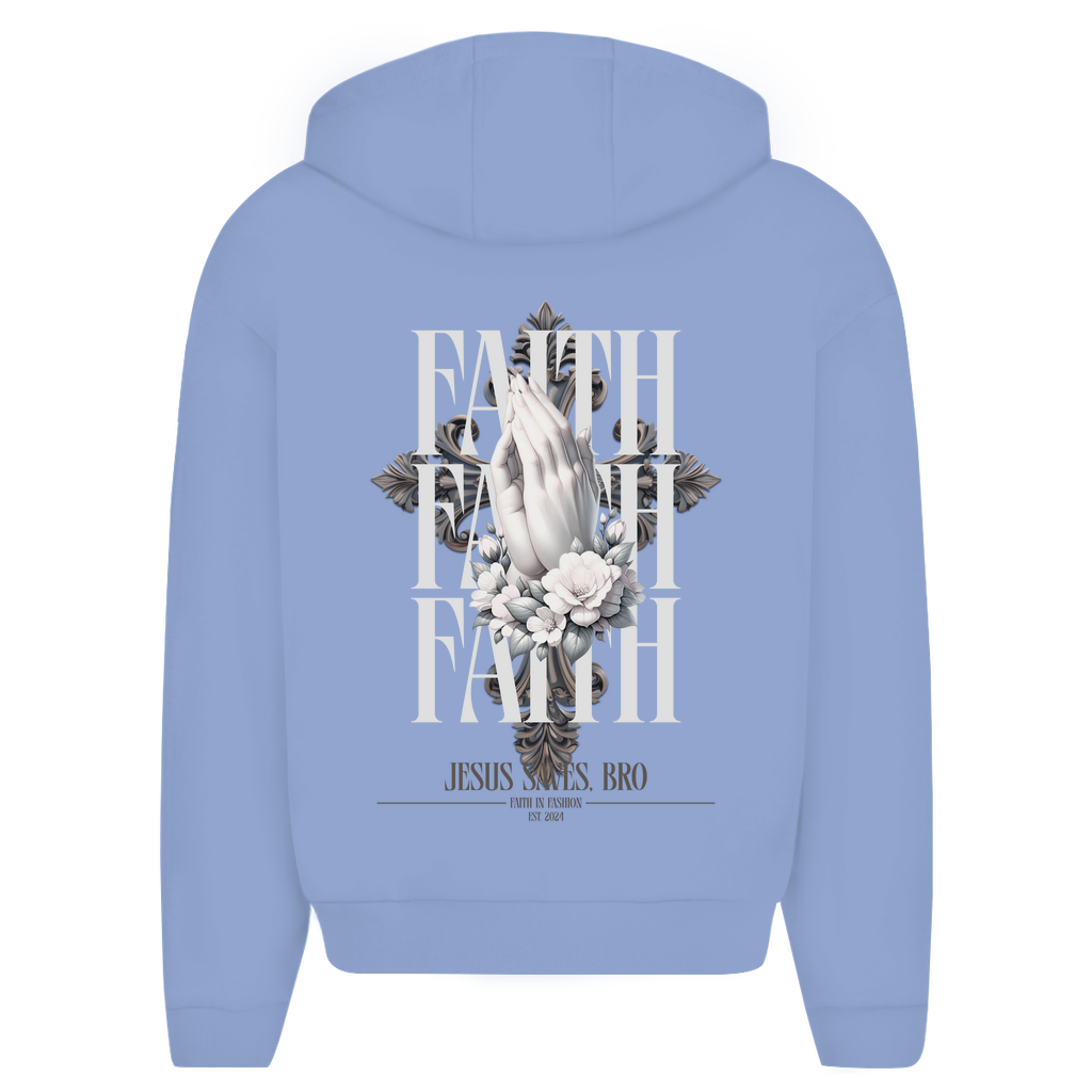 JESUS SAVES BRO - PRAYING HANDS - ZIPPER - UNISEX - OVERSIZE