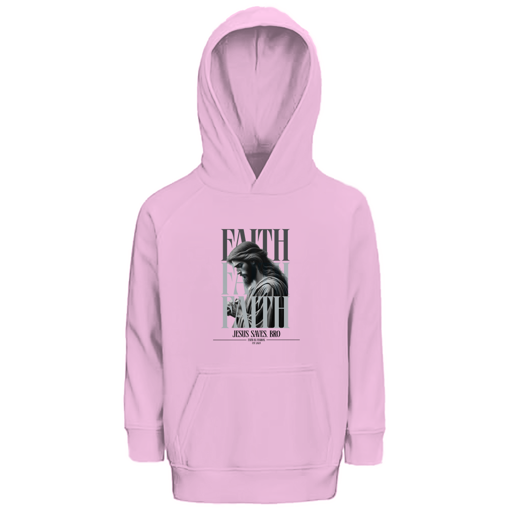 JESUS SAVES BRO - FAITH - KIDS HOODIE