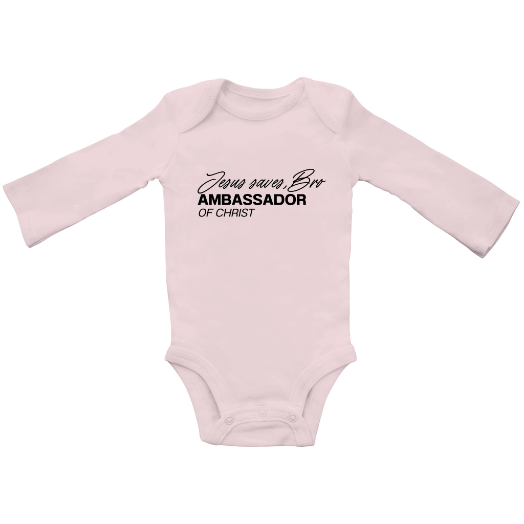 JESUS SAVES BRO - JSB-CLASSIC - BABY BODYSUIT LONGSLEEVE