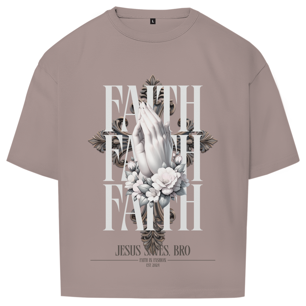 JESUS SAVES BRO - PRAYING HANDS - OVERSIZE SHIRT - UNISEX