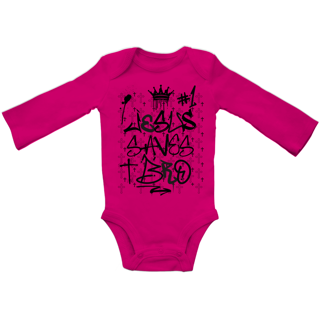 JESUS SAVES BRO - JSB-GRAFFITI STYLE - BABY BODYSUIT LONGSLEEVE