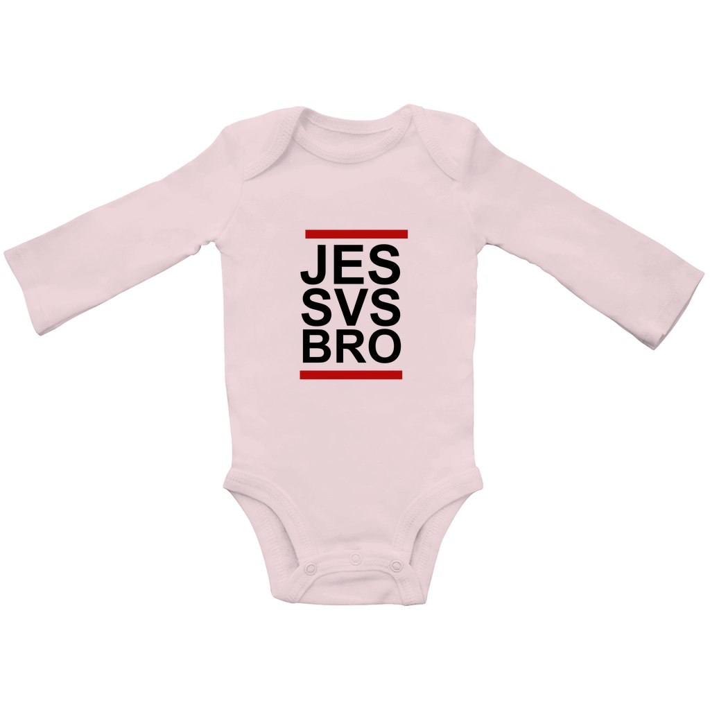 JESUS SAVES BRO - JES SVS BRO - BABY BODYSUIT LONGSLEEVE