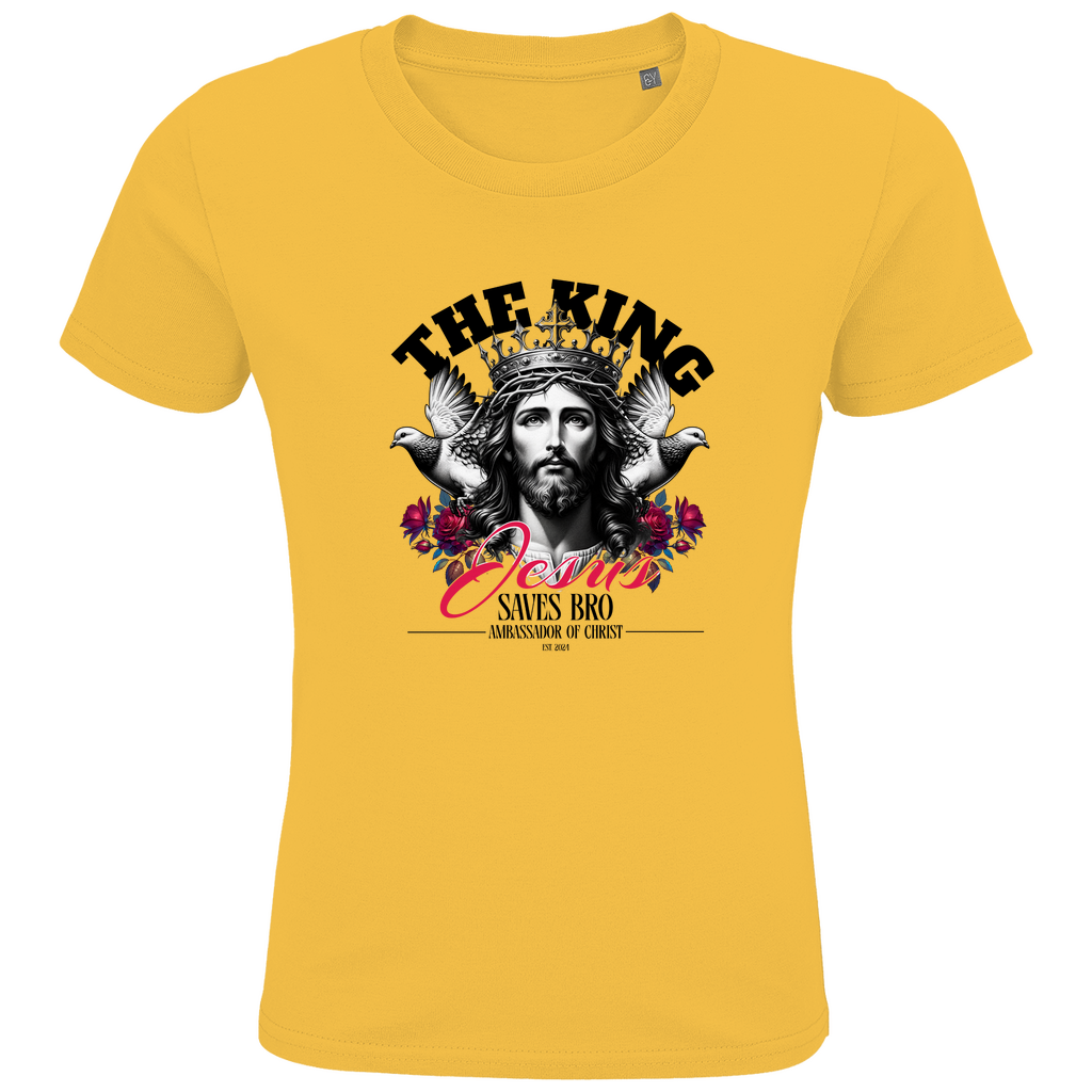 JESUS SAVES BRO - THE KING - T-SHIRT KIDS