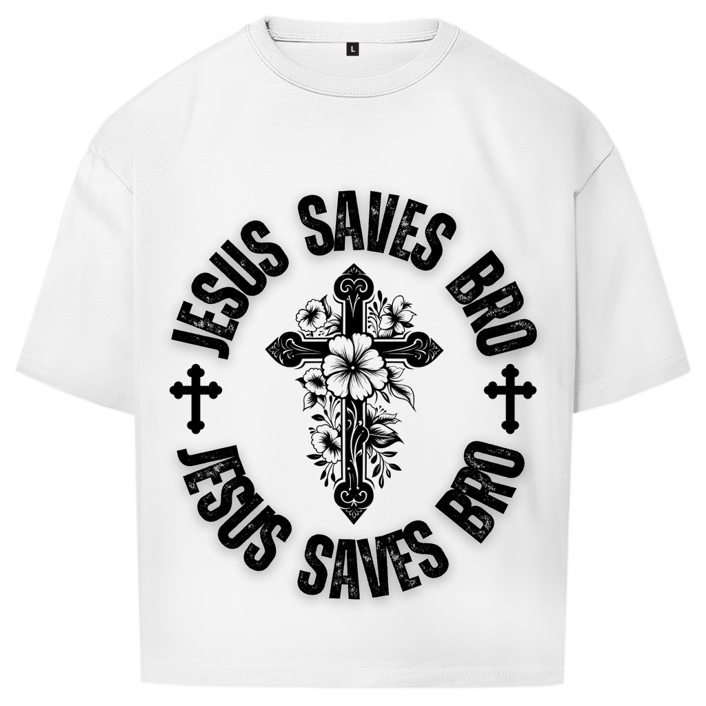 JESUS SAVES BRO - BASIC STYLE - OVERSIZE SHIRT - UNISEX