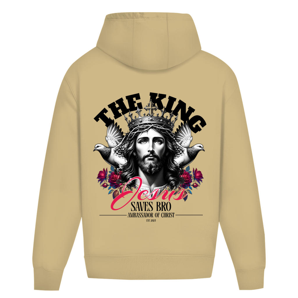 JESUS SAVES BRO - THE KING - OVERSIZE HOODIE - UNISEX