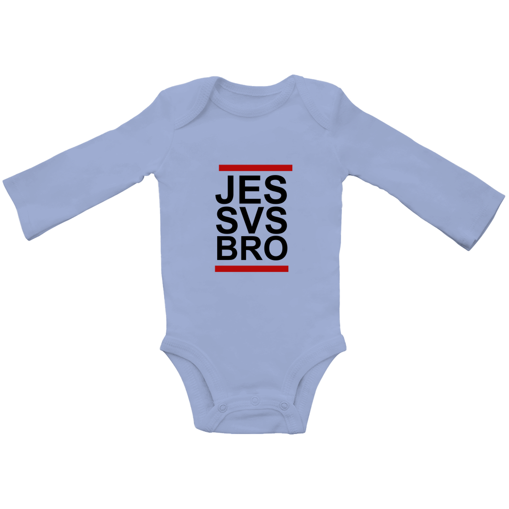 JESUS SAVES BRO - JES SVS BRO - BABY BODYSUIT LONGSLEEVE