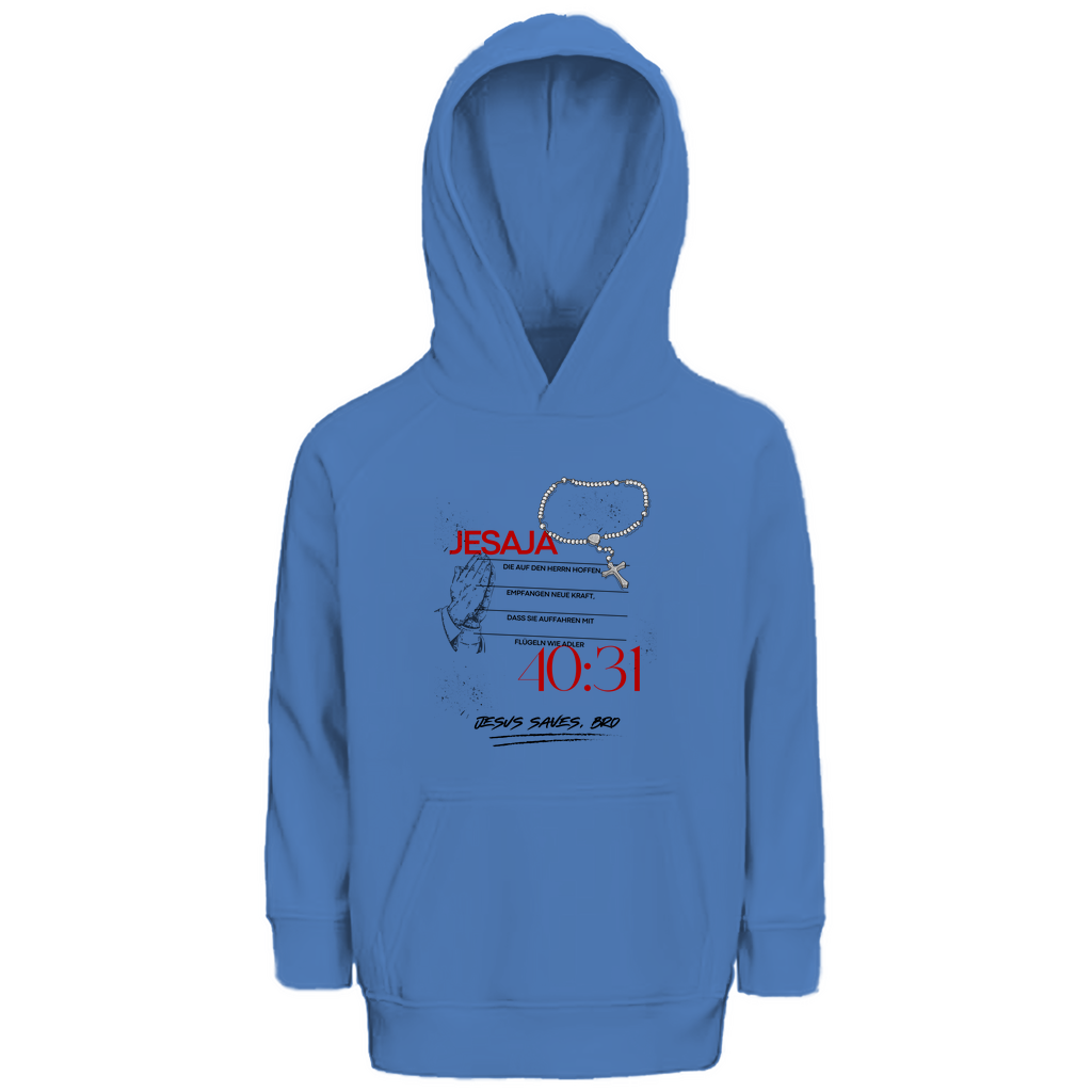 JESUS SAVES BRO - JESAJA 40:31 - KIDS HOODIE