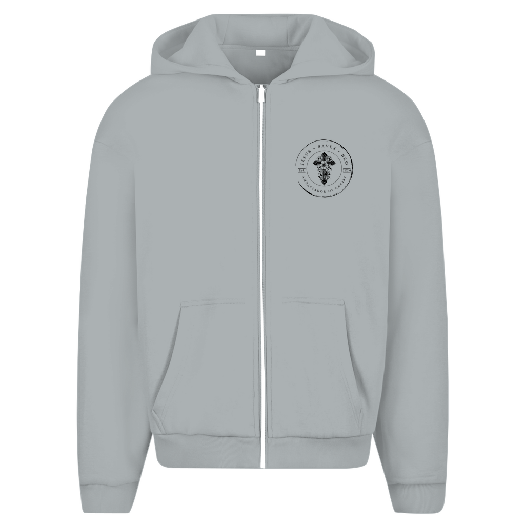 JESUS SAVES BRO - DER HERR IST MEIN FELS - ZIPPER - UNISEX - OVERSIZE