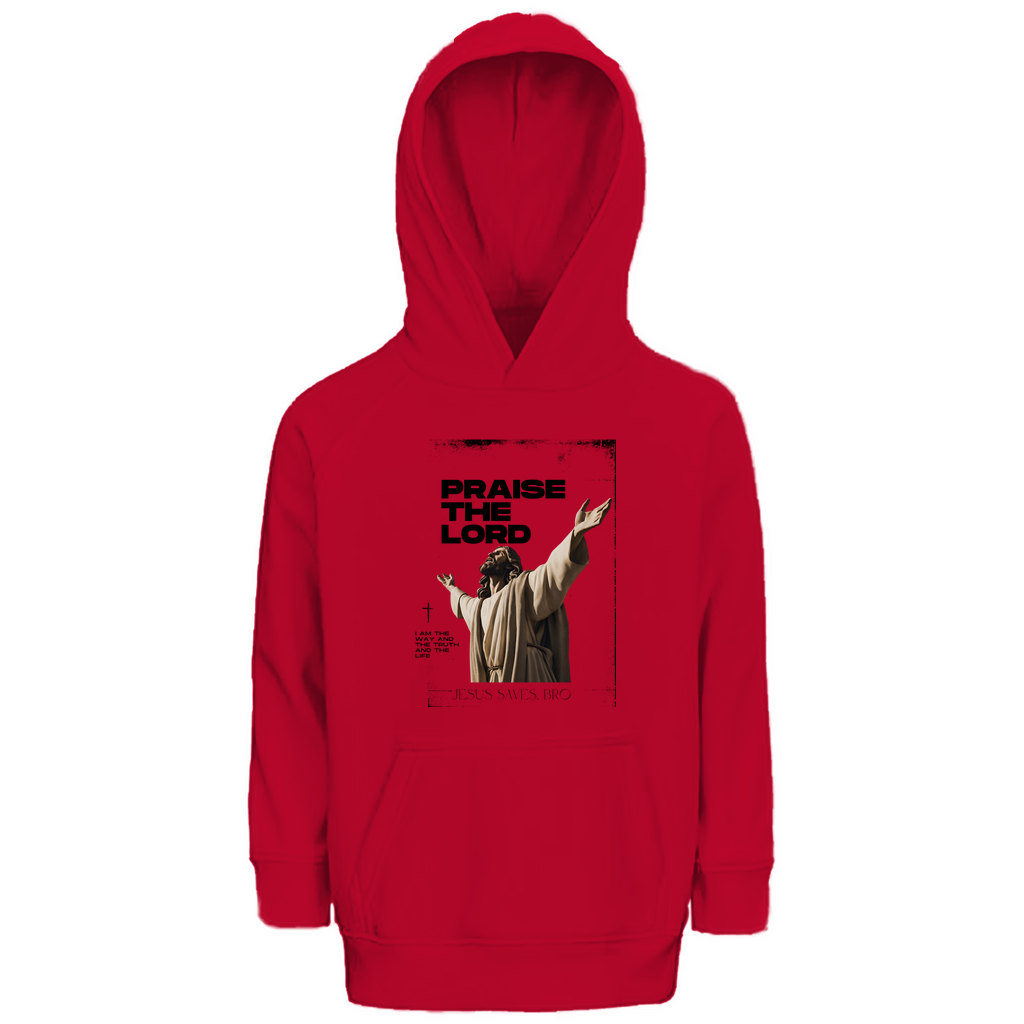 JESUS SAVES BRO - PRAISE THE LORD - KIDS HOODIE