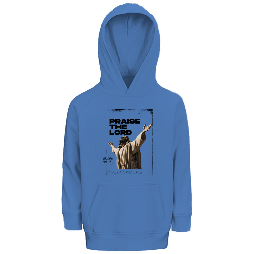 JESUS SAVES BRO - PRAISE THE LORD - KIDS HOODIE