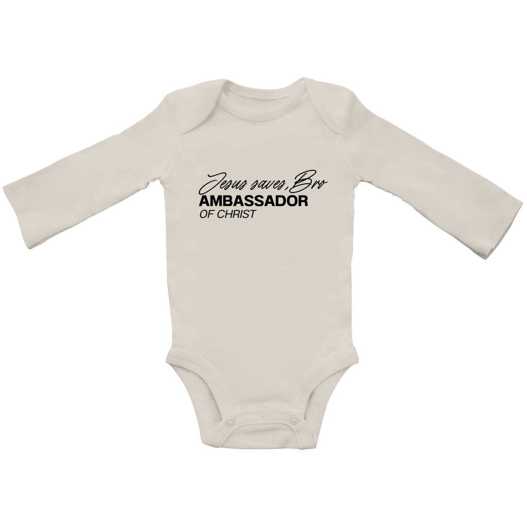 JESUS SAVES BRO - JSB-CLASSIC - BABY BODYSUIT LONGSLEEVE