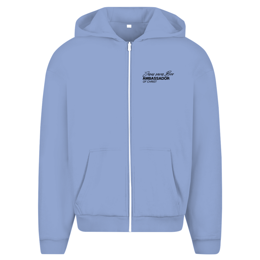 JESUS SAVES BRO - PRAYING HANDS - ZIPPER - UNISEX - OVERSIZE
