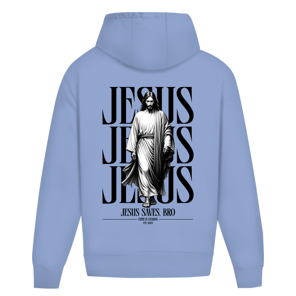 JESUS SAVES BRO - WALKING WITH JESUS - OVERSIZE HOODIE - UNISEX