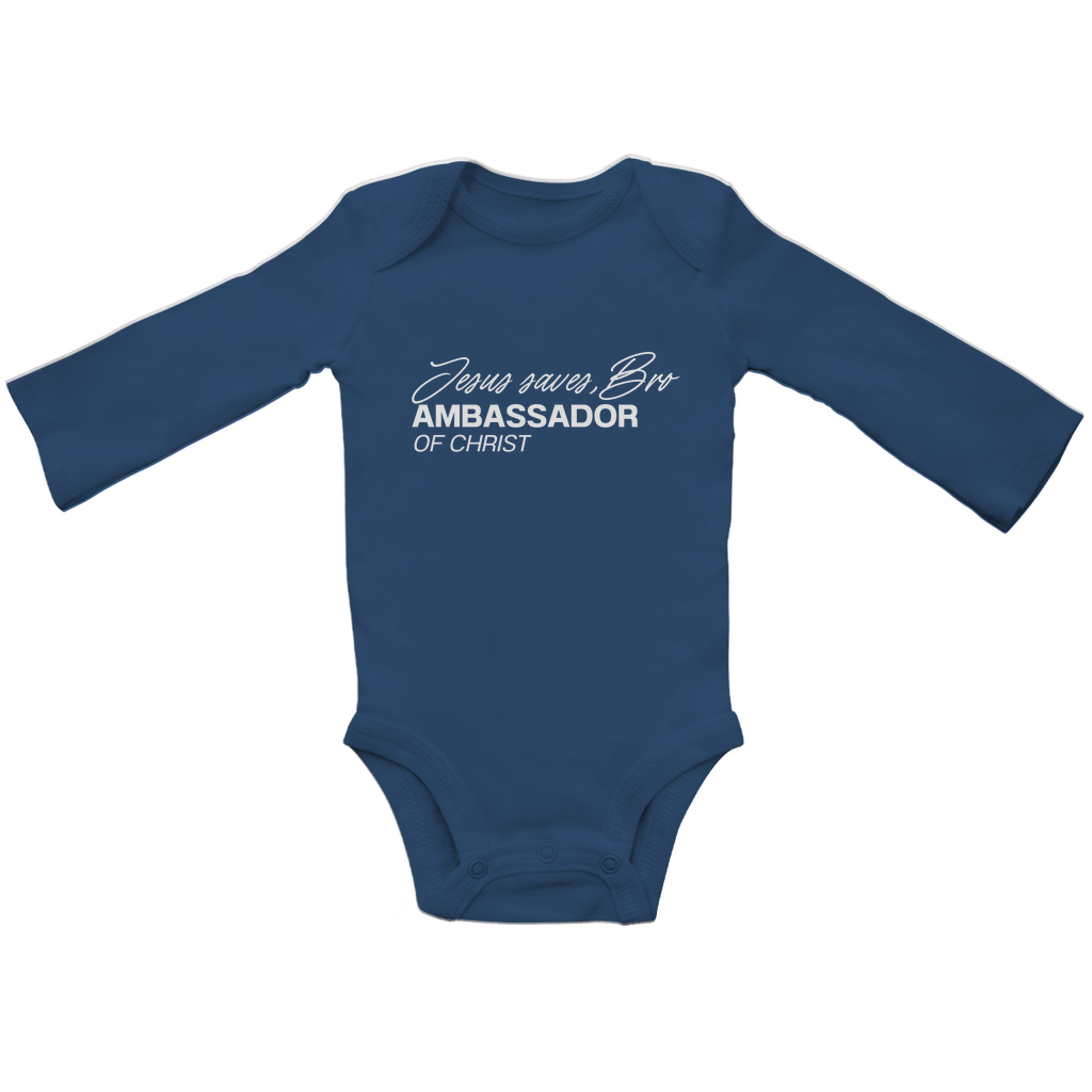 JESUS SAVES BRO - JSB-CLASSIC - BABY BODYSUIT LONGSLEEVE