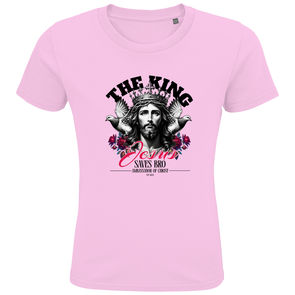 JESUS SAVES BRO - THE KING - T-SHIRT KIDS