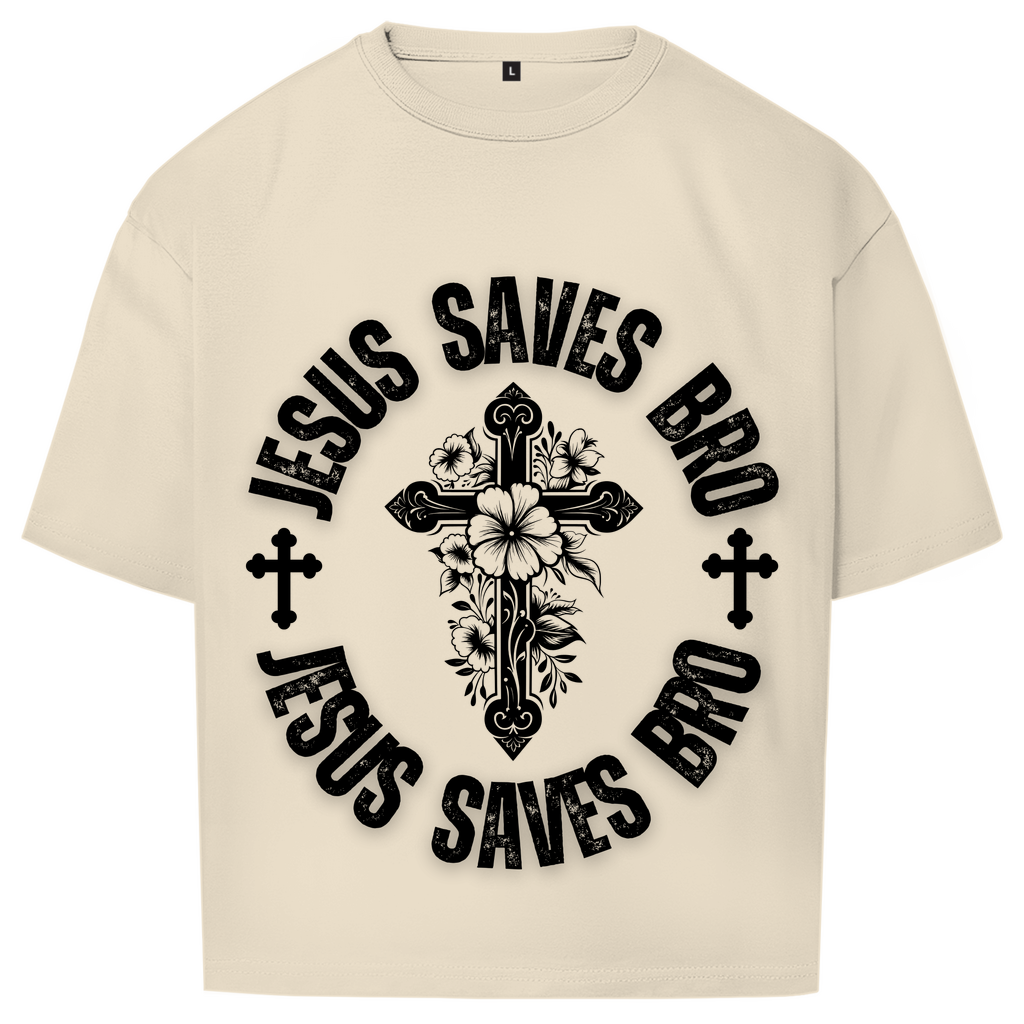 JESUS SAVES BRO - BASIC STYLE - OVERSIZE SHIRT - UNISEX