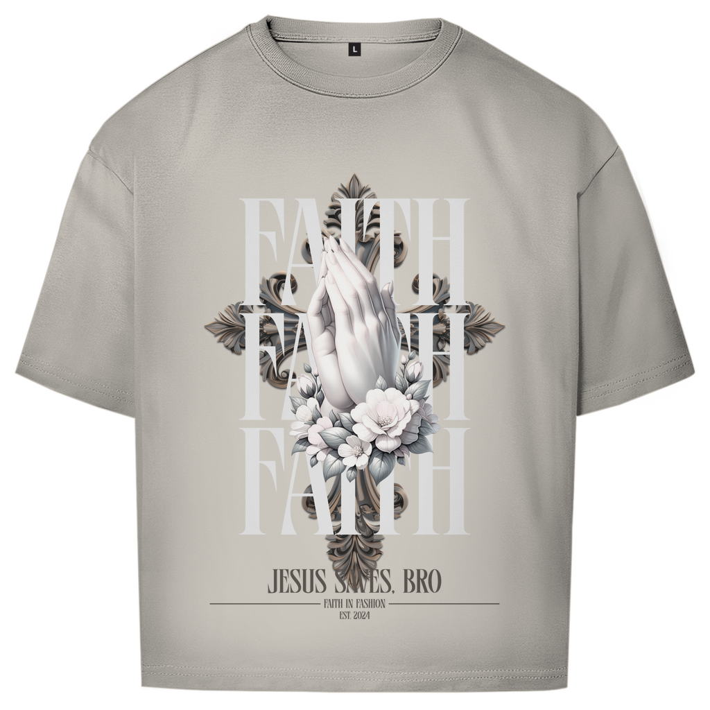 JESUS SAVES BRO - PRAYING HANDS - OVERSIZE SHIRT - UNISEX