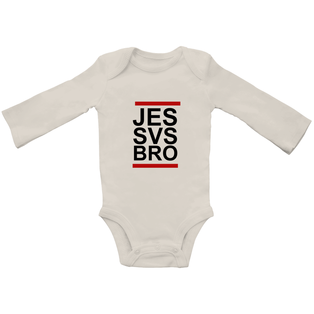 JESUS SAVES BRO - JES SVS BRO - BABY BODYSUIT LONGSLEEVE