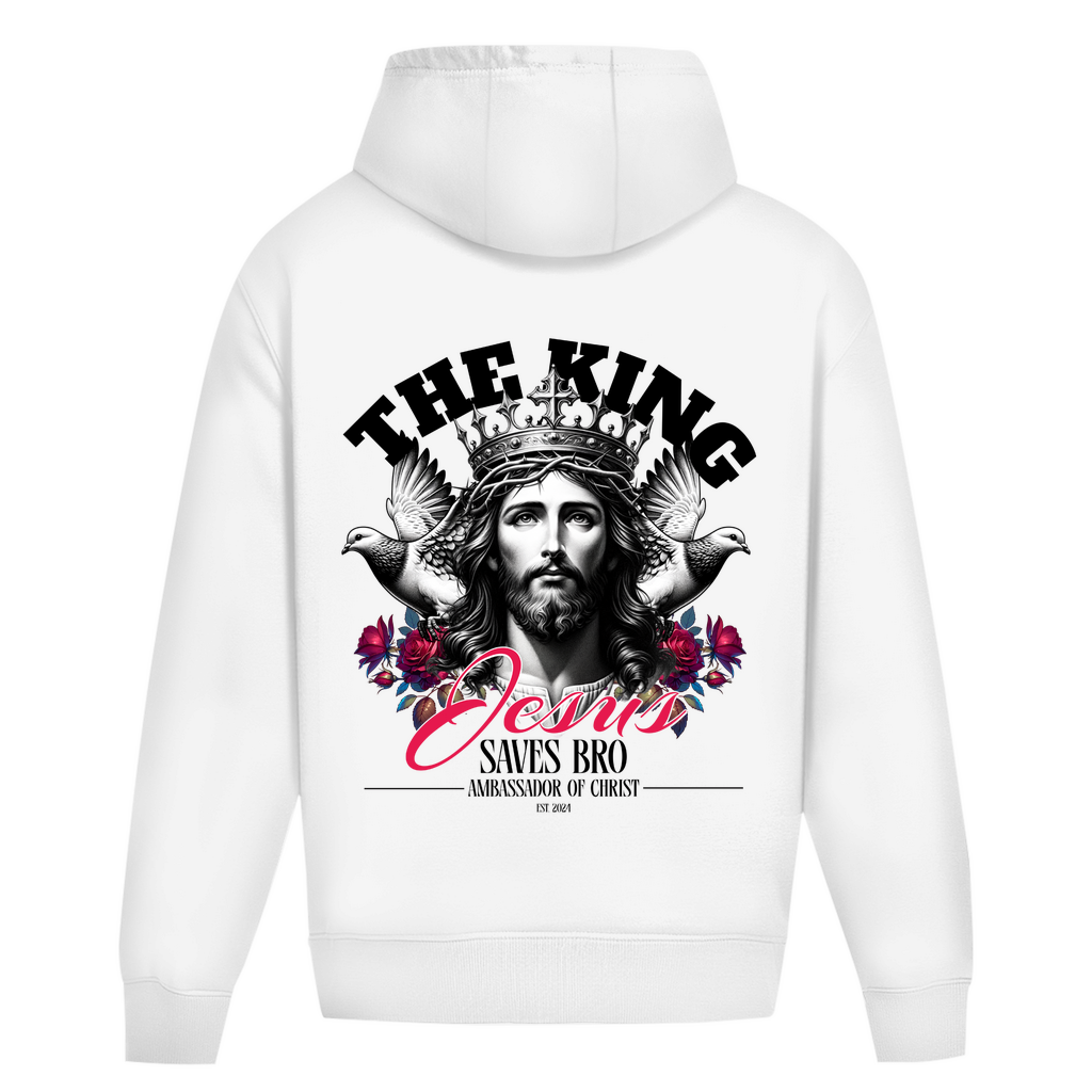 JESUS SAVES BRO - THE KING - OVERSIZE HOODIE - UNISEX