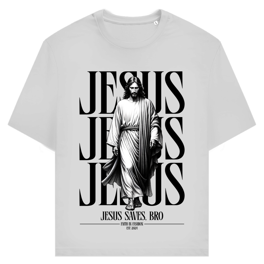 JESUS SAVES BRO - WALKING WITH JESUS - T-SHIRT - UNISEX