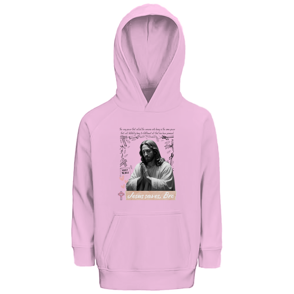 JESUS SAVES BRO - JESUS PRAYS - KIDS HOODIE