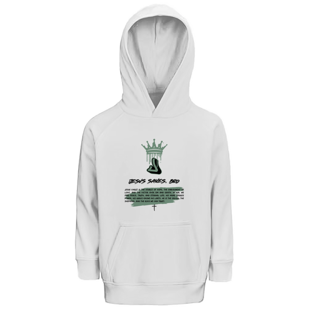 JESUS SAVES BRO - SOURCE OF HOPE - KIDS HOODIE