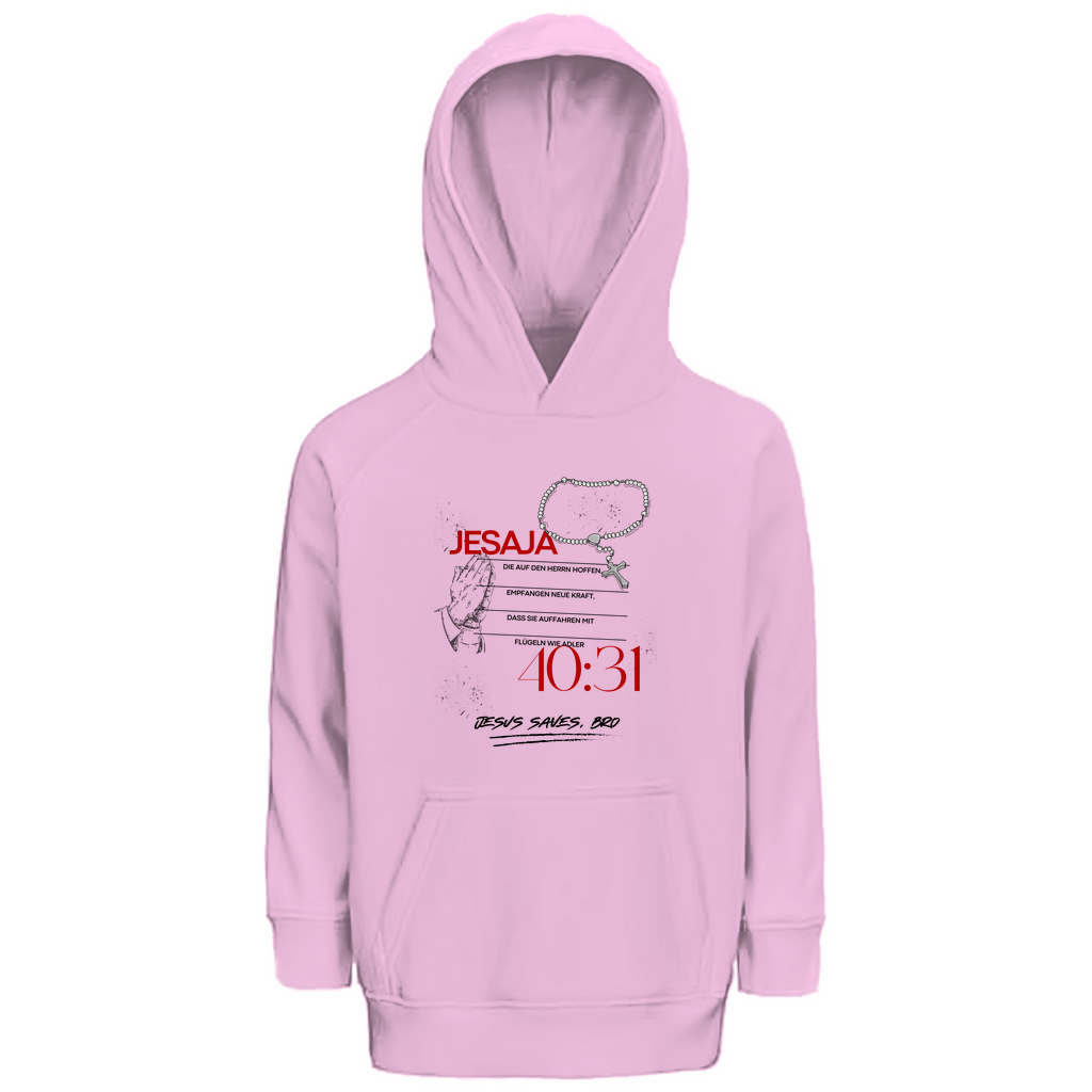 JESUS SAVES BRO - JESAJA 40:31 - KIDS HOODIE