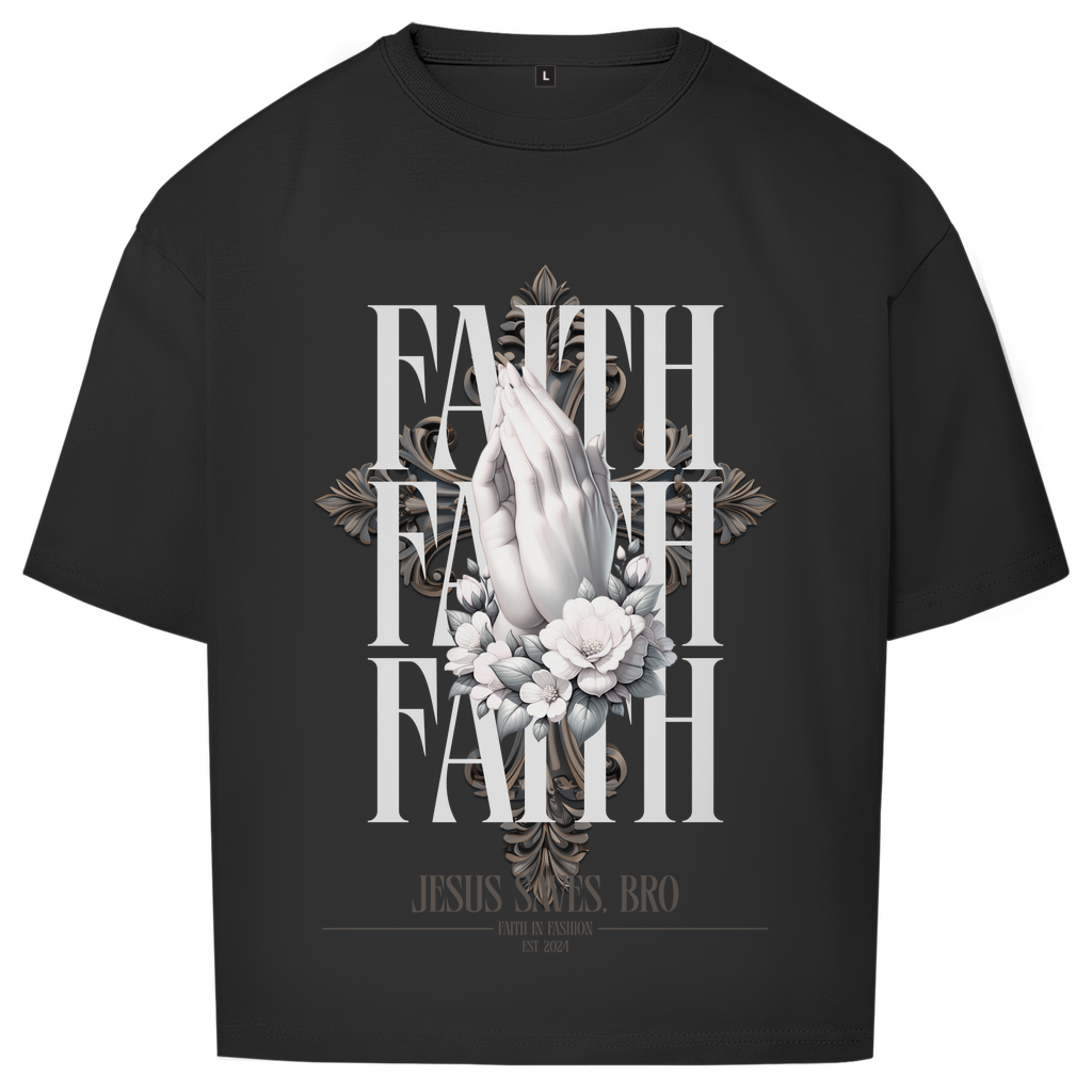 JESUS SAVES BRO - PRAYING HANDS - OVERSIZE SHIRT - UNISEX