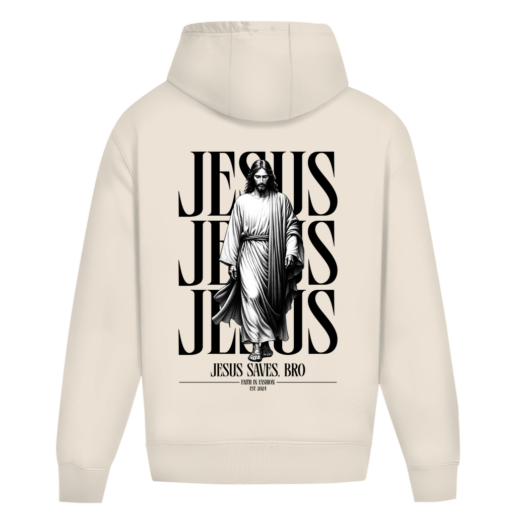 JESUS SAVES BRO - WALKING WITH JESUS - OVERSIZE HOODIE - UNISEX