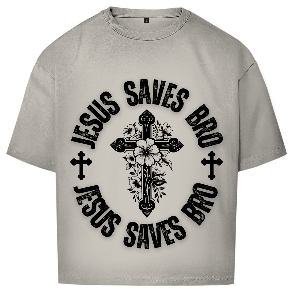 JESUS SAVES BRO - BASIC STYLE - OVERSIZE SHIRT - UNISEX