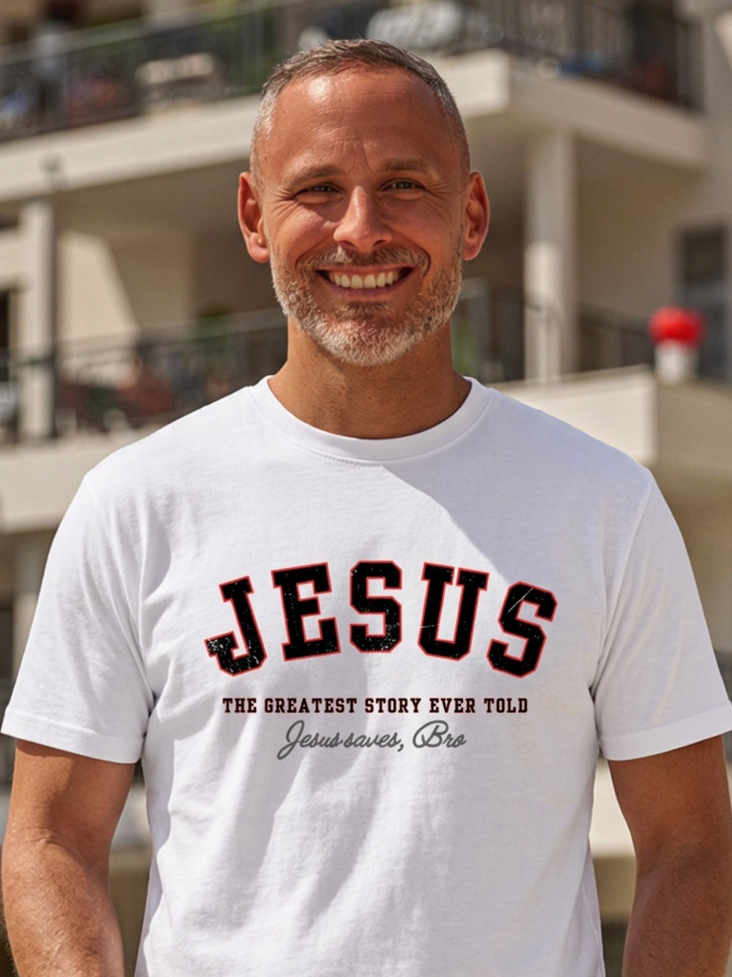 JESUS SAVES BRO - THE GREATEST STORY EVER TOLD - T-SHIRT - UNISEX
