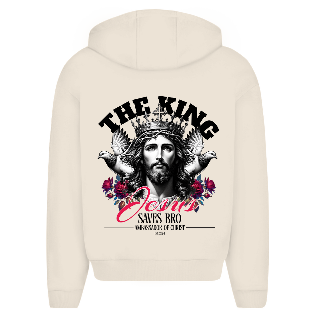 JESUS SAVES BRO - THE KING - ZIPPER - UNISEX - OVERSIZE