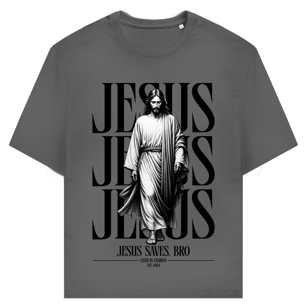JESUS SAVES BRO - WALKING WITH JESUS - T-SHIRT - UNISEX
