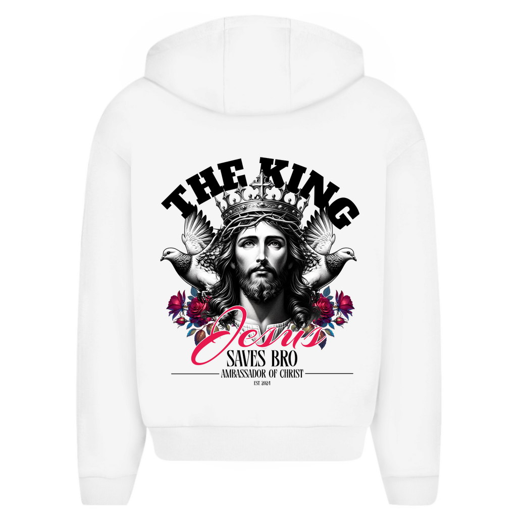 JESUS SAVES BRO - THE KING - ZIPPER - UNISEX - OVERSIZE