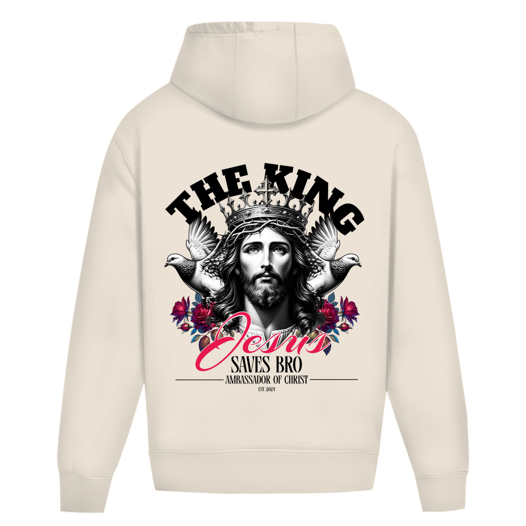 JESUS SAVES BRO - THE KING - OVERSIZE HOODIE - UNISEX